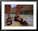 Detail of Sandals and Feet in the Grand Canyon National Park, Arizona Education Frame...