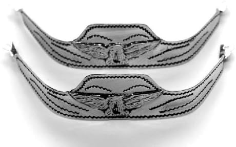 Western Express Men's Silver Square Toe Eagle Boot Tips