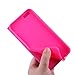 Nouske iPhone 6 Plus/ 6s Plus 5.5 inch Flip Folio Wallet Stand up Credit Card Holder Leather Case Cover Holster/Magnetic Closure/TPU bumper/360 Full Body Protection, Hot Pink