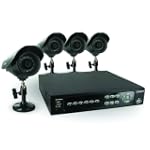 Defender SN500-4CH-002 Feature-rich 4 Channel H.264 DVR Security System with Smart Phone Access and 4 Indoor/Outdoor Hi-Res CCD Night Vision Cameras