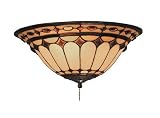 Landmark 990-J Diamond Ring 2-Light Fan Kit/Ceiling Mount, Burnished Copper