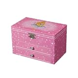 Holly Girl's Musical Ballerina Jewels and Stars Jewelry Box