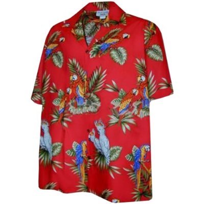 Parrots Hawaiian Shirt, Red