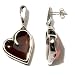 .925 Sterling Silver and Certified Cherry Amber Love Collection Earrings
