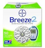 Bayer Ascensia Breeze 2 Blood Glucose Test Strips - Box of 50