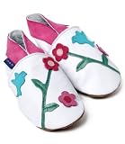 Inch Blue Oriental Bird White soft shoes, Soft shoes, Babies