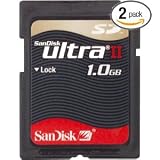 Sandisk 2-PACK: ULTRA II 1GB SD Secure Digital Card (SDSDH-1024-901, Retail Packages!)