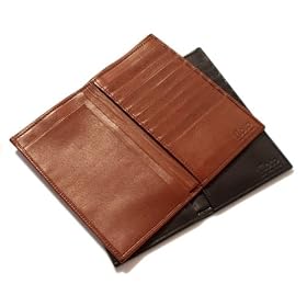 Buy Floto Checkbook Wallet in Brown - leather wallet, billfold by Floto