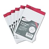 Ampad 42-033R Quadrille Pads, 5 x8, 4 sq./inch, 100 sheets/pad, 6 Pads/pack