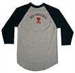 HEY MERCEDES - Skull And Crossbones - White / Black 3/4 Baseball Shirt