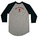 HEY MERCEDES - Skull And Crossbones - White / Black 3/4 Baseball Shirt