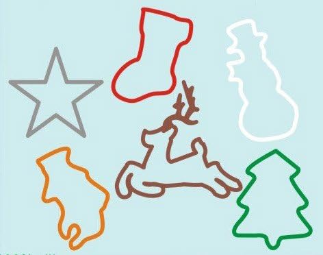 Merry Christmas Holiday Rubber Bands Bracelets Gift Pack Santa Snow Man - Magic Bandz