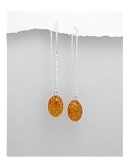 Baltic Amber Earrings In 92.5 Sterling Silver