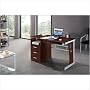 Computer Desk with Side Cabinet Laminate Finish: Chocolate
