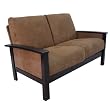 Milano Espresso and Mocha Loveseat