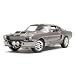 1967 Ford Mustang Shelby GT500E diecast model car 1:18 scale die cast by Shelby Collectibles - Grey DC500E