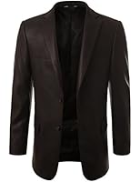 MONDAYSUIT Mens Leather Look Sport Coat Blazer Jacket (Big & Tall Avail.)