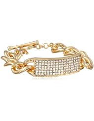 Kenneth Cole New York "Holiday Boxed" Crystal Colored Pave in Gift Box Identification Toggle Bracelet, 7.5"