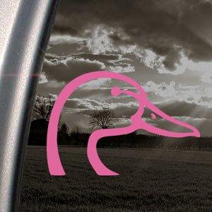 Duck Head Die Pink Decal Hunting Car Truck Window Pink Sticker