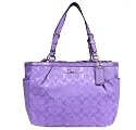 美品2色!ブロンズ/パープル (コーチ)COACH ギャラリー 12CM シグネチャー E/W トートバッグ ブロンズ/パープル F17726 並行輸入品