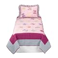 Bacati Flying Butterflies Quilt Set - Twin