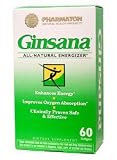 Ginsana - All Natural Energizer, 60 softgels., (Pharmaton)