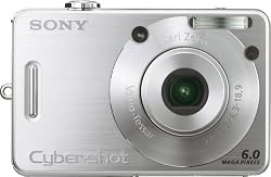 Sony Cybershot DSCW50 6MP Digital Camera with  3x Optical Zoom