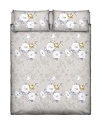 Italian Bed Linen Juego De Sábanas (Gris/Ocre)