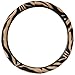 OxGord Velour Zebra Print Steering Wheel Cover, Beige