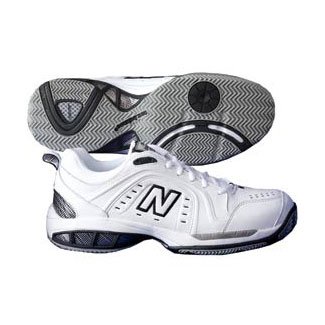 Men's New Balance MC803W (4E) Tennis Shoe-White/Black
