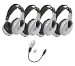 4-Person Infrared Stereo/Mono Wireless Headphones Set By Ergoguys