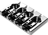 Hipshot Brass A-Style Bass Bridge Mount 2 - String Through, Black