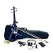 Austin Bazaar Full Size 4/4 Electric Violin Set with Case and Accessories - Blue