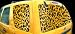 Exterior Mounted Solid Vinyl Visorscapes - Leopard Spotz-Natural 66 x 12