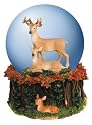 Deer Family Musical Snow Globe Unique Shape