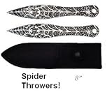 2pc Spider Spinning Throwing Knives Blade Throwers Set