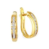 Yellow Gold 1/4ct Diamond Flip-Back Huggy