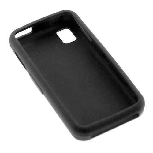Black Durable Flexible Soft Silicone Skin Case for Sprint Samsung SPH-M800 Instinct Cell Phone
