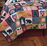 IMAGE OF Country Lodge Bear & Moose Quilt - Full/Queen