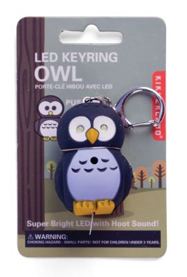 Kikkerland KRL26TC Owl LED Keychain with Sound
