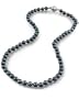 6.0-6.5mm Japanese Akoya Black Pearl Necklace - AA+ Quality