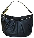 Coach Soho Large Black Leather Pleated Hobo Handbag 13731