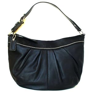 COACH Soho Pleated Large Hobo Bag Handbag in Blush, Black or Sage Leather F13731