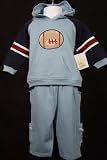 Tuti Fruiti New Fall/Winter Infant Baby Boys Navy Blue Embroidered Hoodie Pant Set