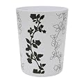 Shadow Vine Plastic Wastebasket - White with Black Silhouette