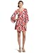 Jessica Simpson Women's Kimono Sleeve Mini Dress with Pineapple Smocking