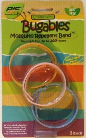 Pic Bug-Band3 Mosquito Repellent Wristband Pack 3 Count (Pack of 2) by Pic Corporation