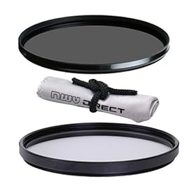 Vivitar High Grade 86mm UV (Skylight 1A) Filter, Vivitar High Grade 86mm Circular Polarizing Filter, & Nwv Direct Microfiber Cleaning Cloth.