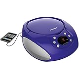 Sylvania Portable CD Boombox with AM/FM Radio (Purple)