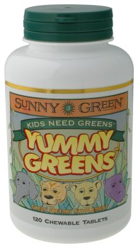 Solaray - Yummy Greens - 120 chewable tablets